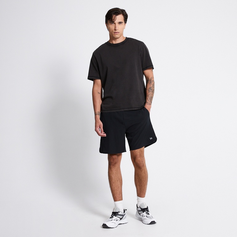 Heavy washed tee "Rough" Black